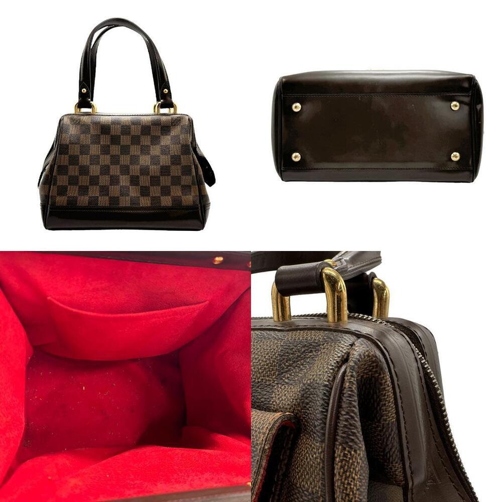 Louis Vuitton Damier Ebene Brown Knightsbridge Handbag Canvas Ebene Leather - Picture 3 of 4